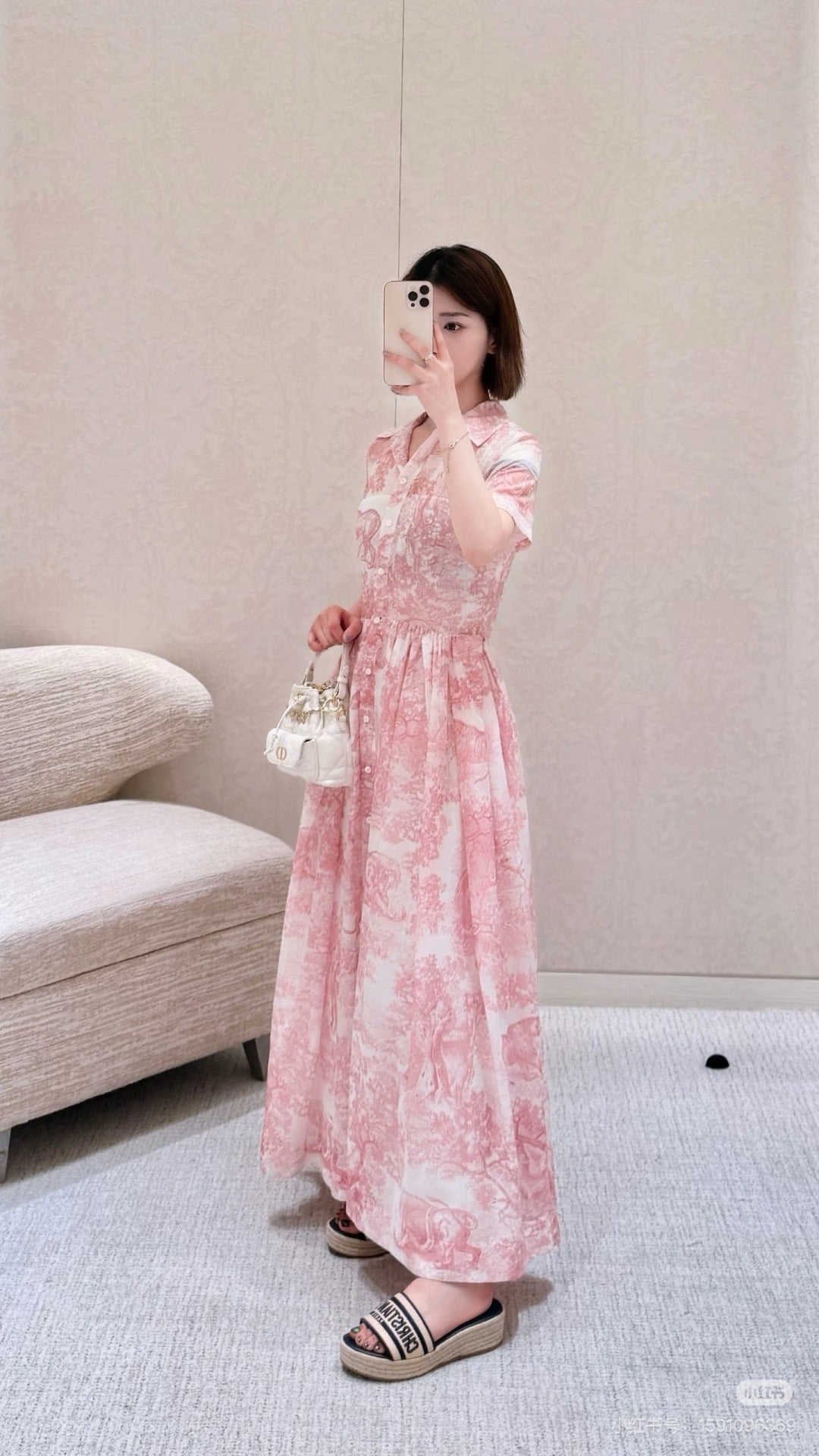CD 25SS print dress