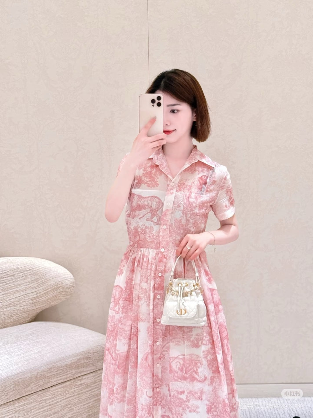 CD 25SS print dress