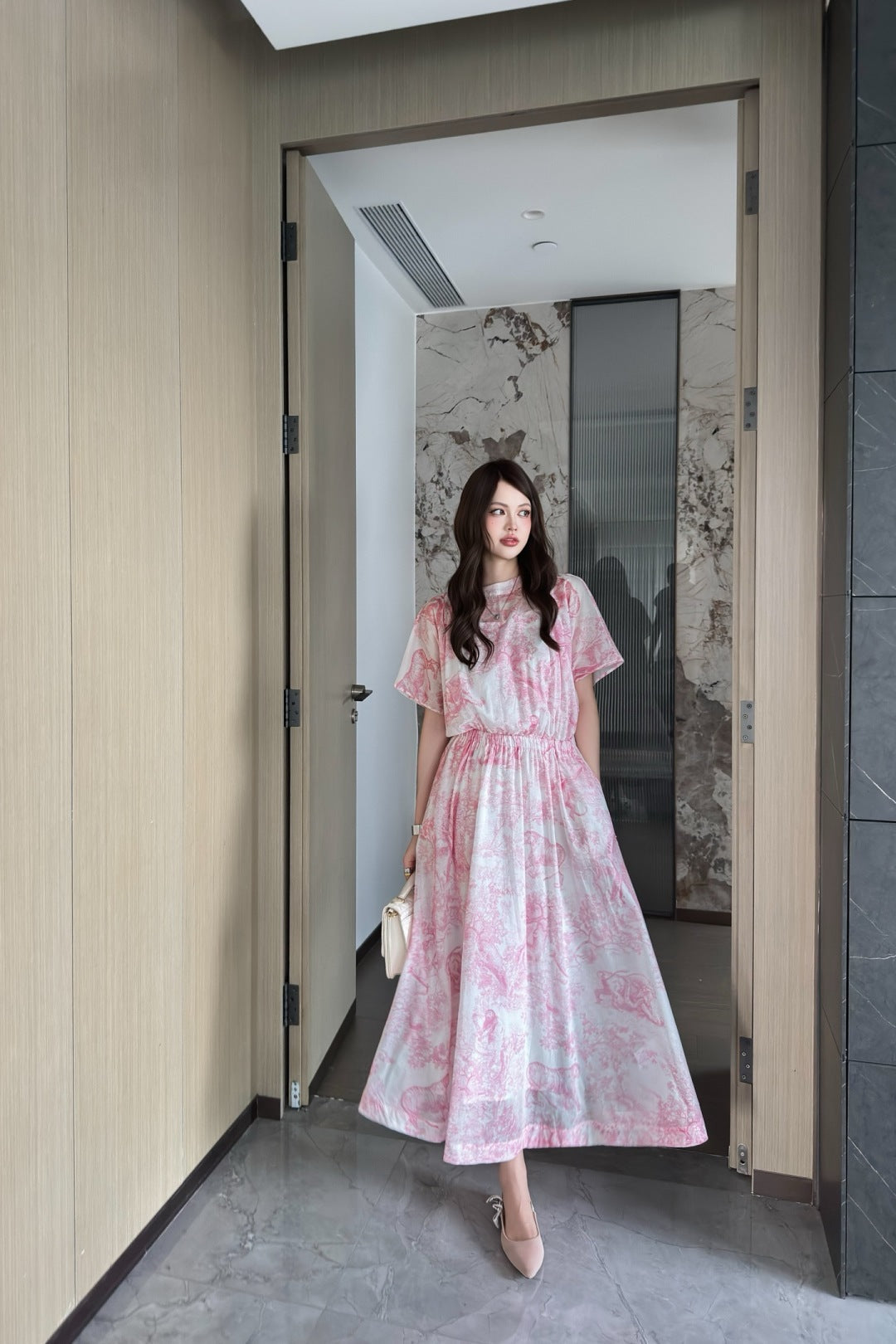 CD 25SS print dress