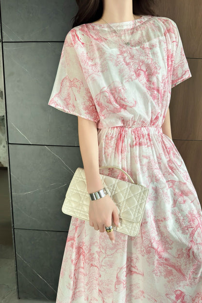 CD 25SS print dress