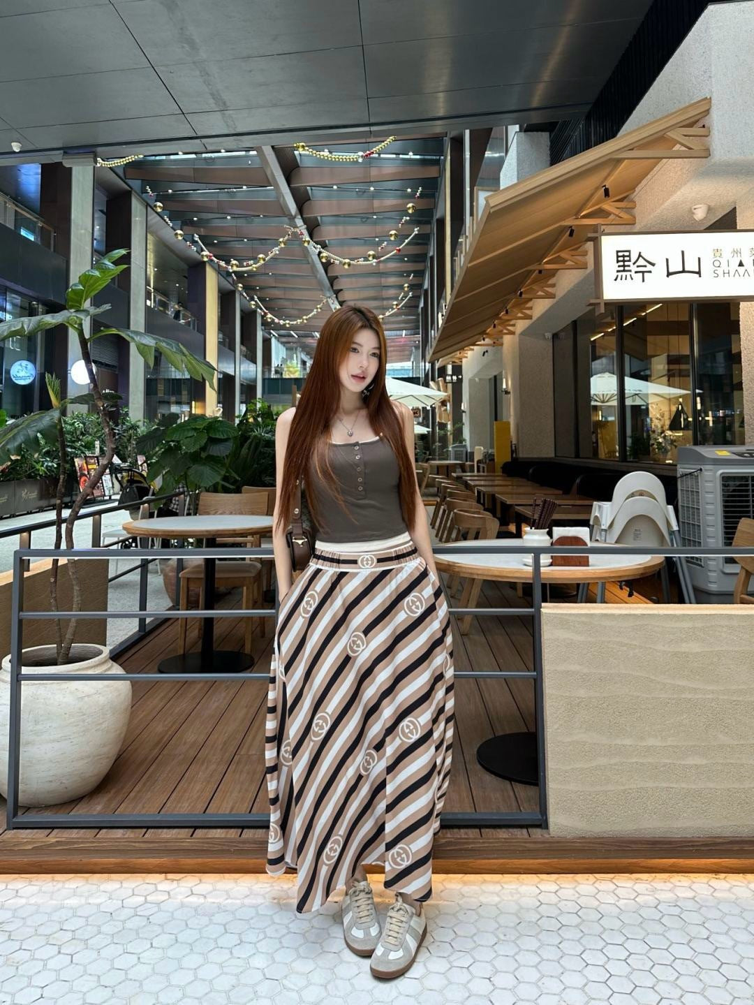 Guc 25ss print skirt