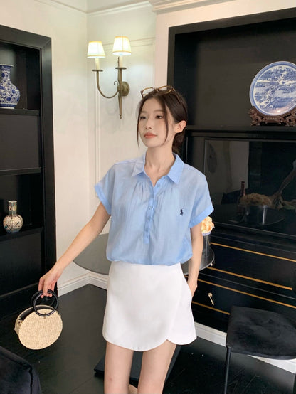 Ral 25ss linen polo shirt