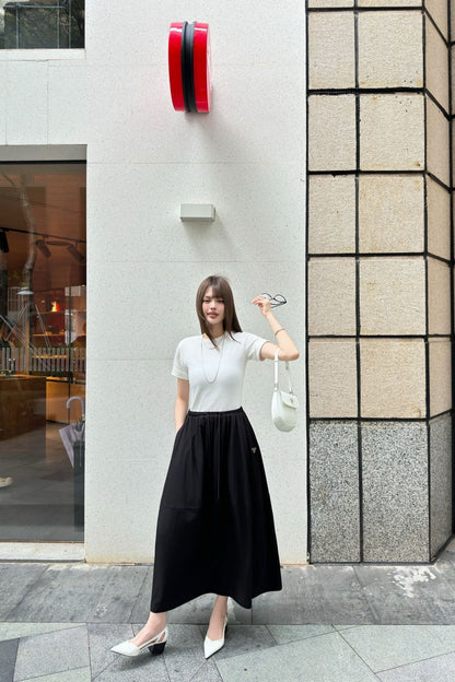 Pra 25ss drawstring skirt