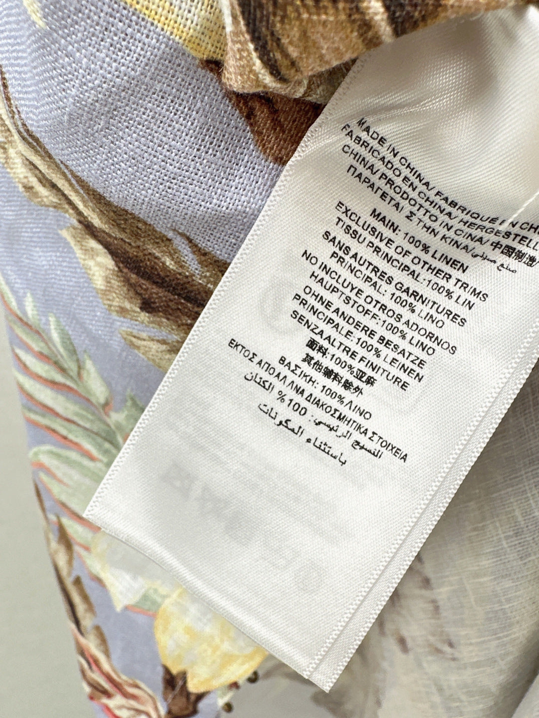Zimm 25ss print linen skirt