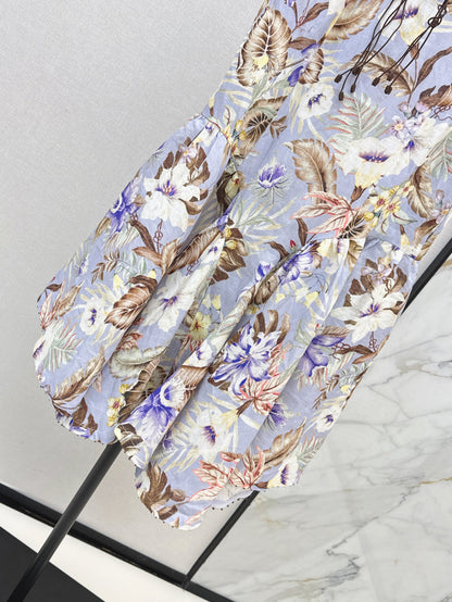 Zimm 25ss print linen skirt