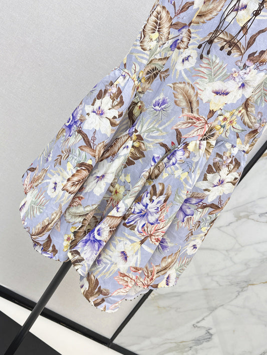Zimm 25ss print linen skirt