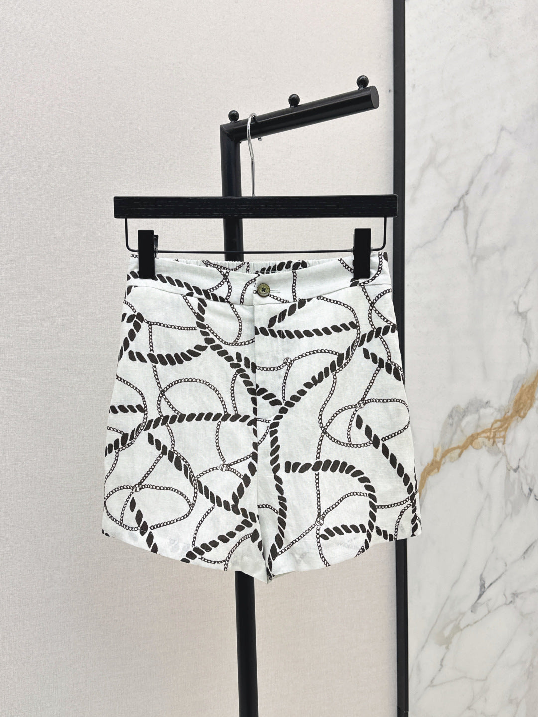 Herm 25ss linen print short