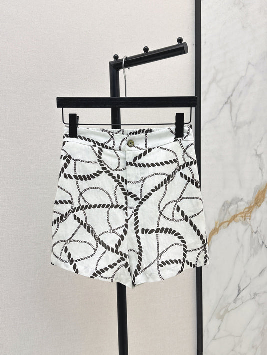 Herm 25ss linen print short