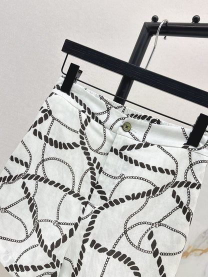 Herm 25ss linen print short