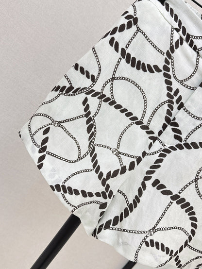 Herm 25ss linen print short