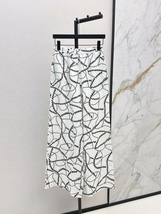 Herm 25ss linen print pants