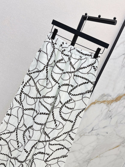 Herm 25ss linen print pants