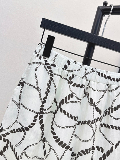 Herm 25ss linen print pants