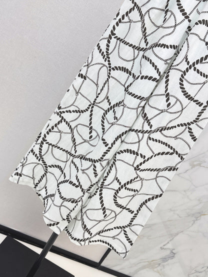 Herm 25ss linen print pants