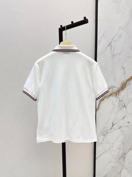 Miu 25ss embroidered polo