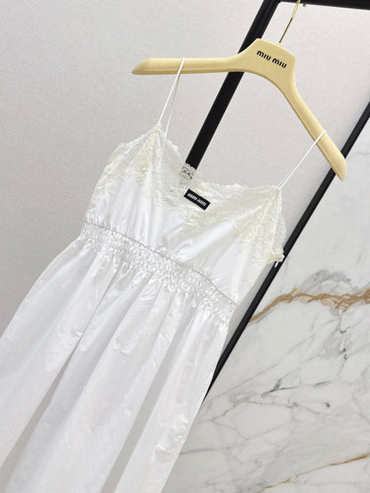 Miu 25ss lace slip dress