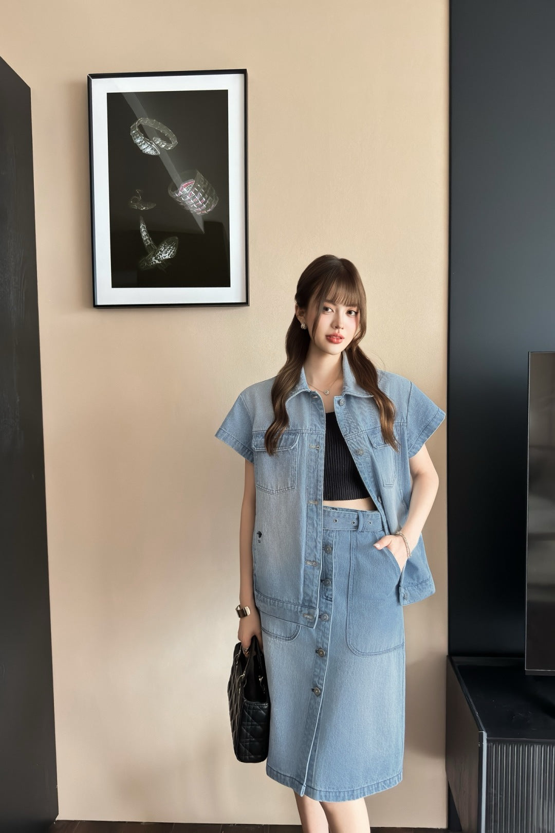 CD 25ss denim skirt