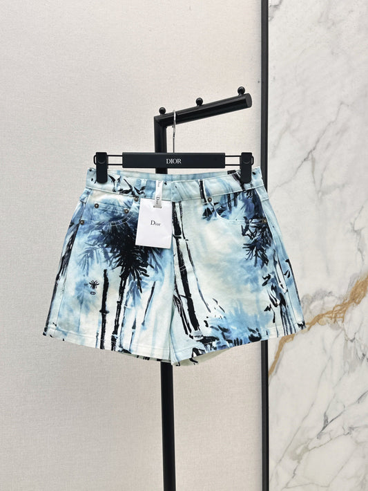 CD 25ss print denim short