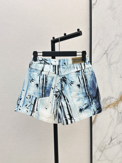 CD 25ss print denim short