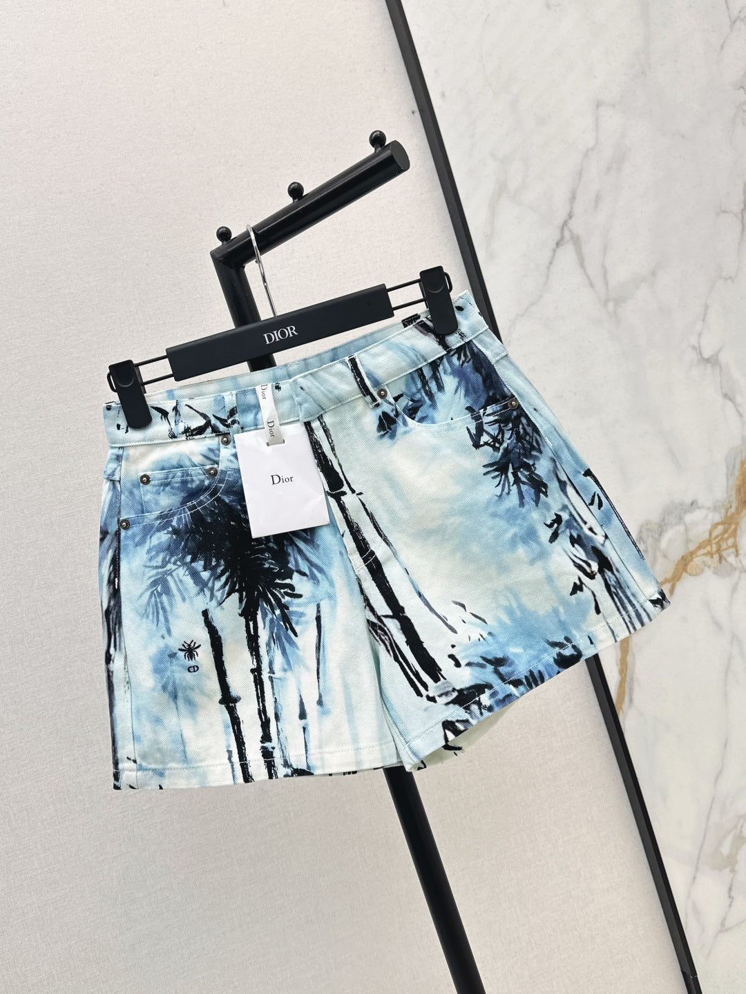 CD 25ss print denim short