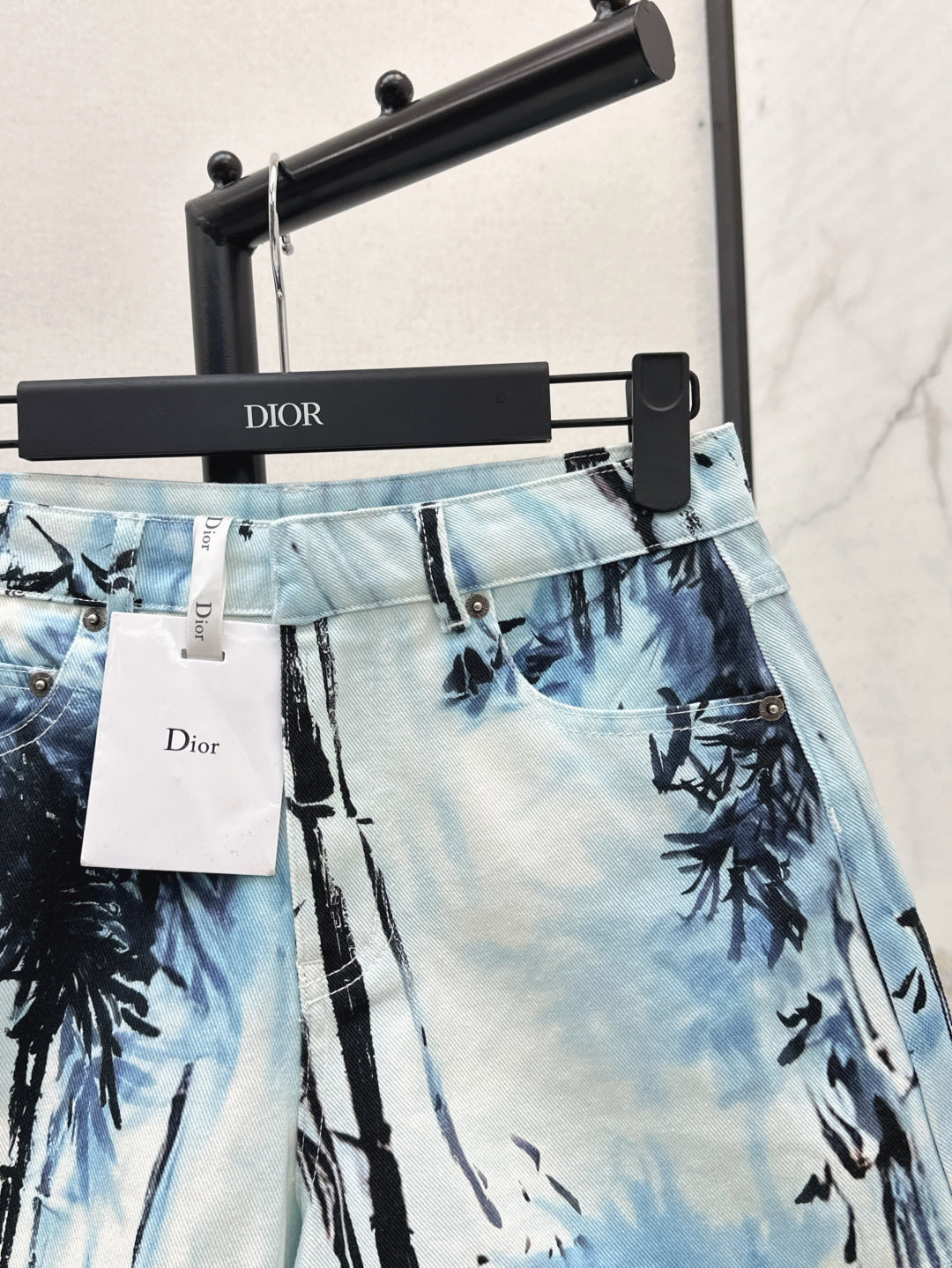 CD 25ss print denim short