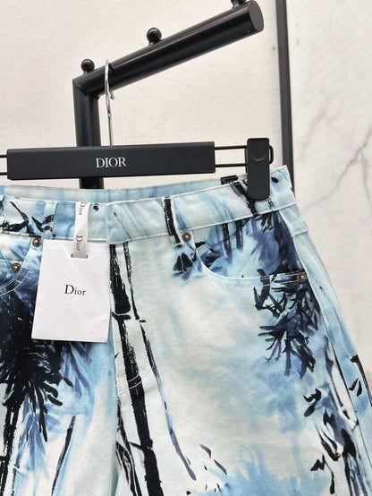 CD 25ss print denim short