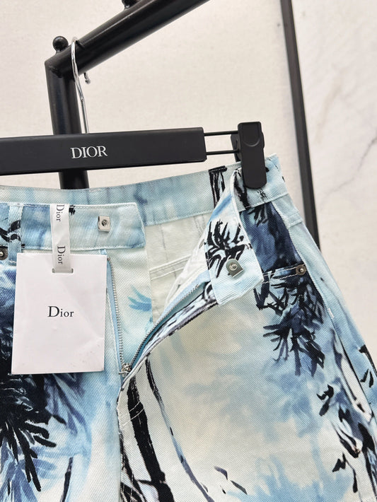 CD 25ss print denim short