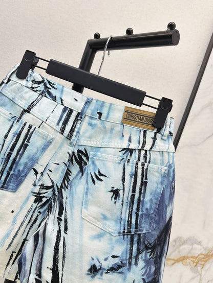 CD 25ss print denim short