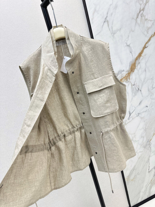 Brun 25ss linen vest