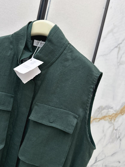 Brun 25ss linen vest