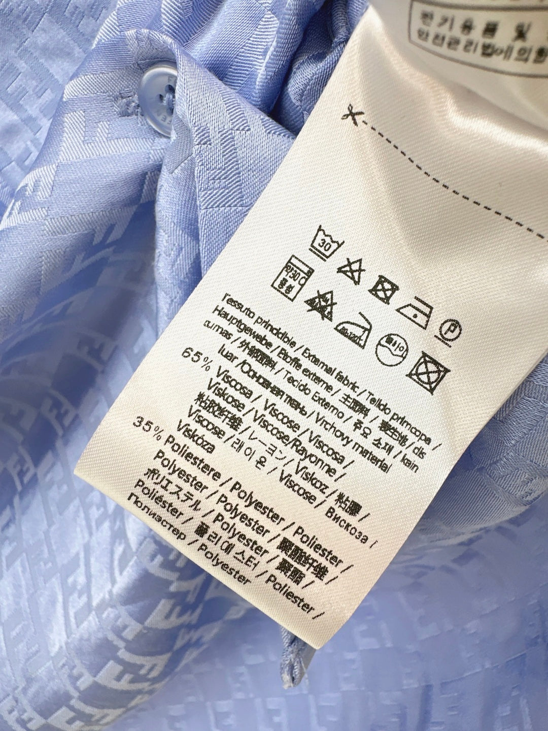 Fend 25ss jacquard shirt