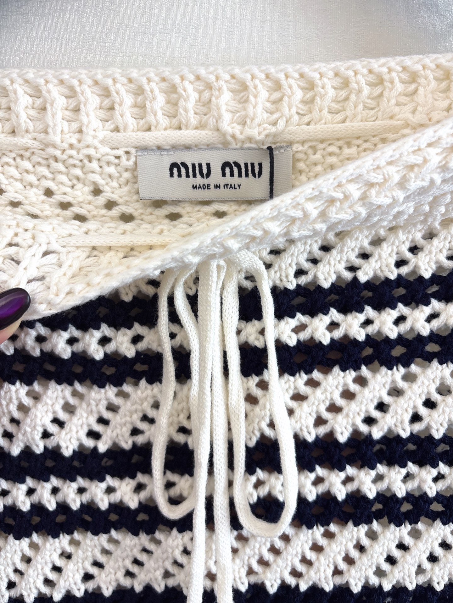 Miu 25fw knit skirt