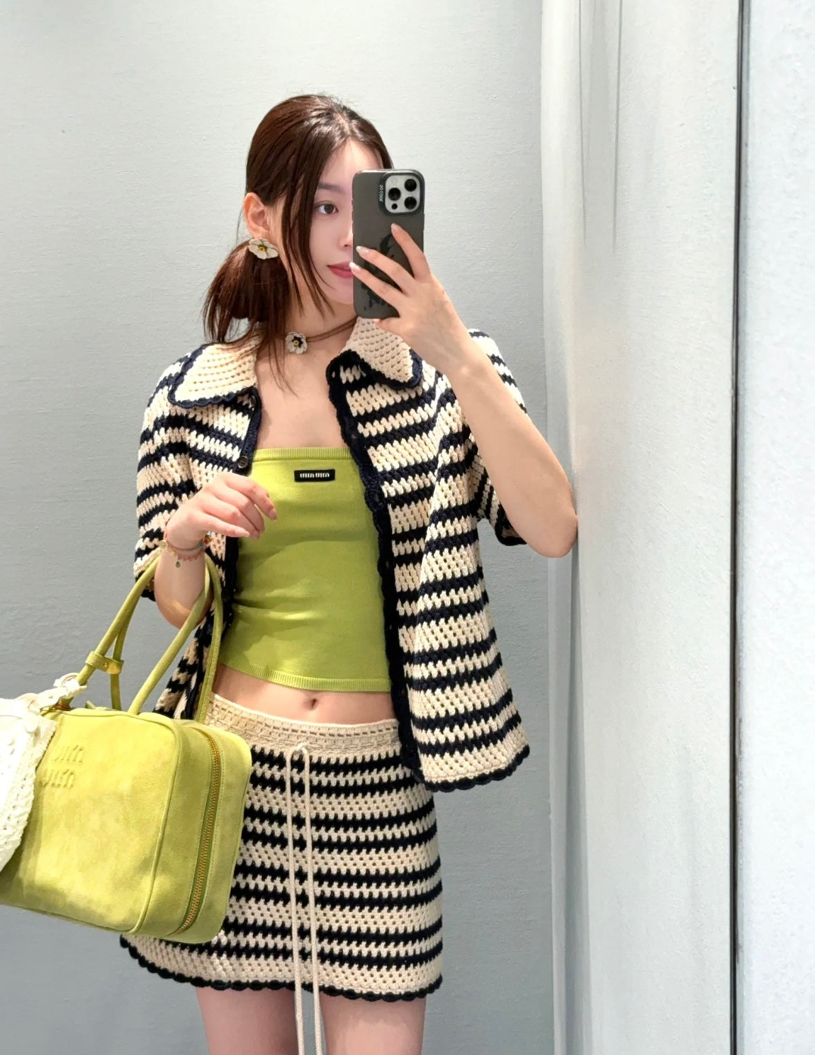 Miu 25fw knit skirt