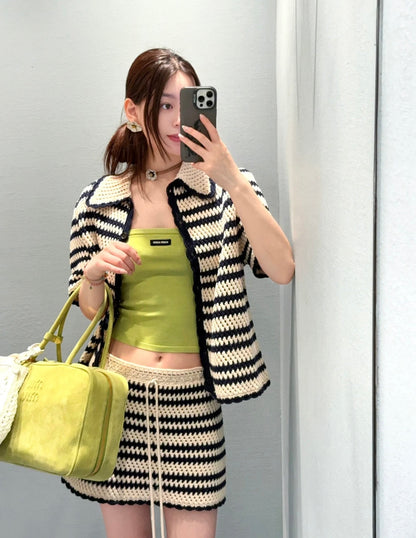 Miu 25fw knit skirt