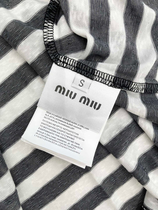 Miu 25ss striped shirt