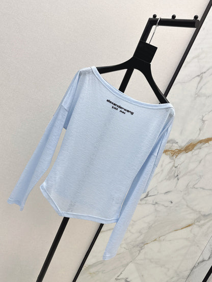 Wang 25ss off-shoulder shirt
