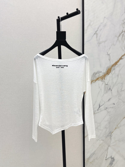 Wang 25ss off-shoulder shirt