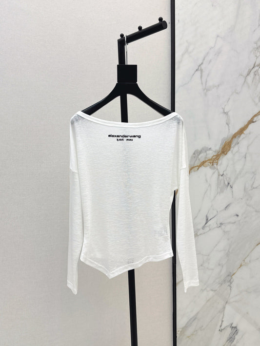 Wang 25ss off-shoulder shirt