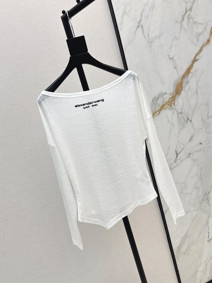 Wang 25ss off-shoulder shirt