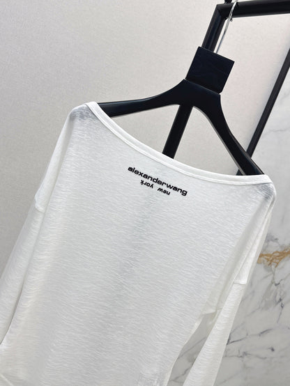 Wang 25ss off-shoulder shirt