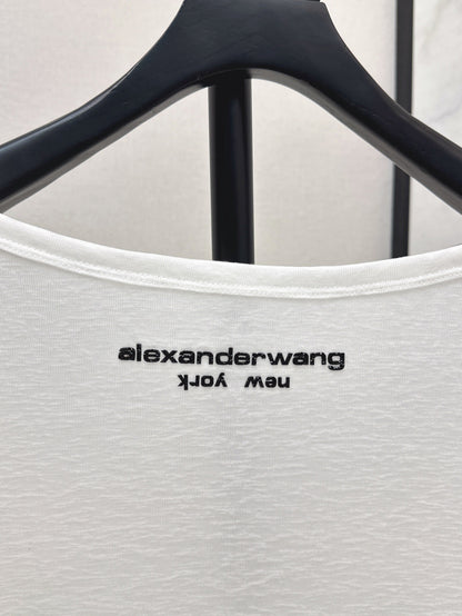 Wang 25ss off-shoulder shirt