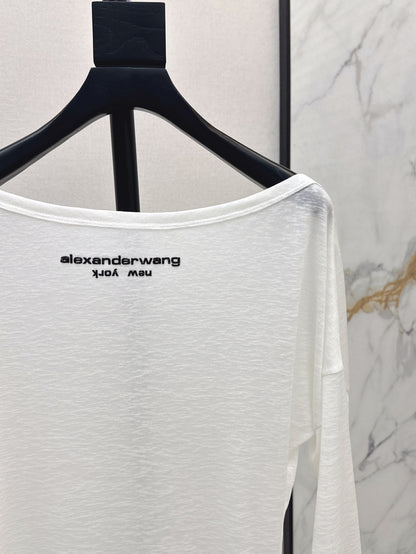 Wang 25ss off-shoulder shirt