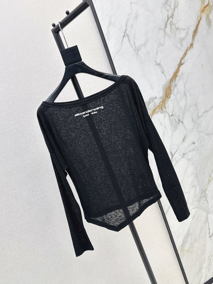 Wang 25ss off-shoulder shirt