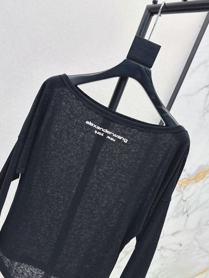 Wang 25ss off-shoulder shirt