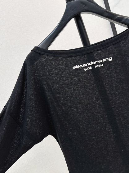 Wang 25ss off-shoulder shirt