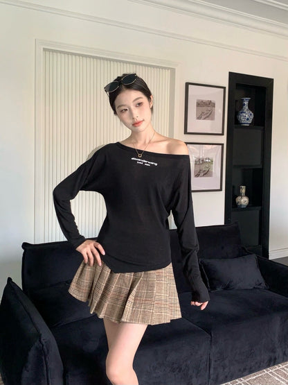 Wang 25ss off-shoulder shirt