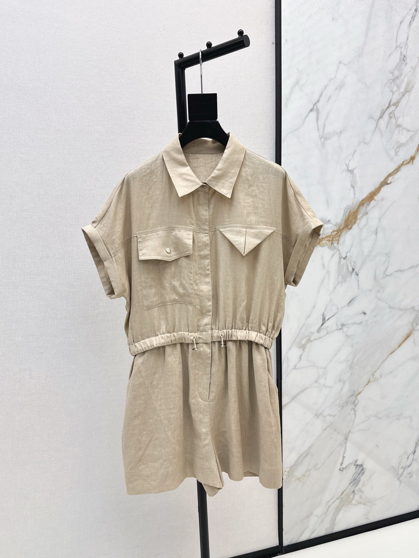 Bottega 25ss Linen jumpsuit