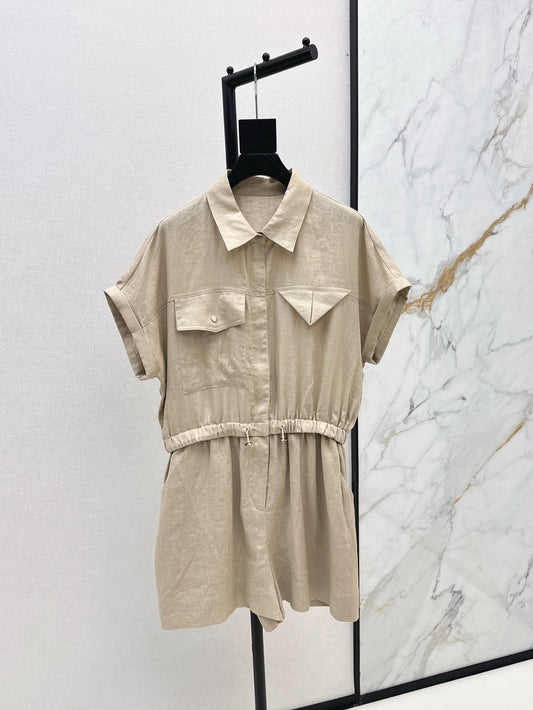 Bottega 25ss Linen jumpsuit