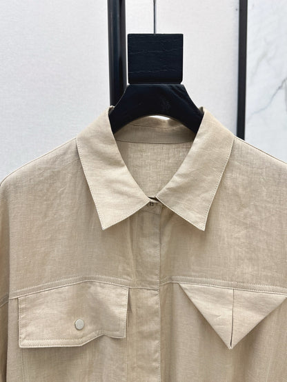 Bottega 25ss Linen jumpsuit