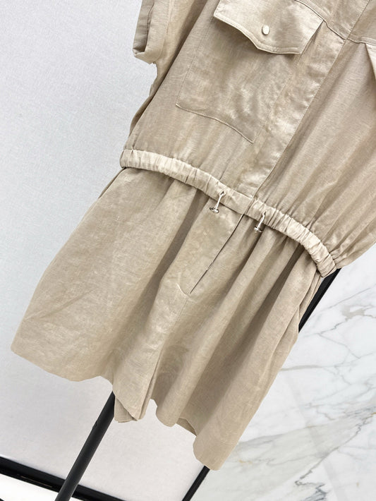Bottega 25ss Linen jumpsuit